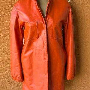 ORANGE SUNSET ITALIAN LEATHER JACKET